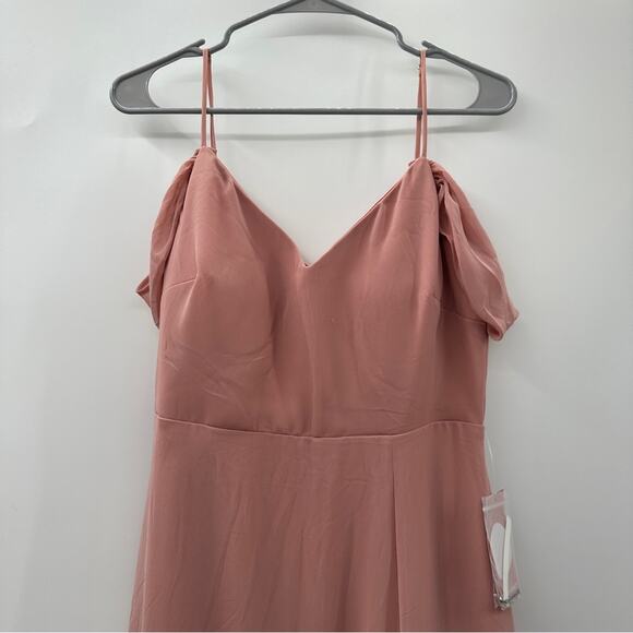 Birdy Grey Devin Convertible Sleeveless Bridesmaid Dress in Dusty Rose Sz M NEW - Picture 3 of 10